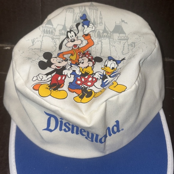 Disney Hat Vintage 90s 00s Vacation Stretch Disneyland Mickey Goofy Bottle Cap - Picture 2 of 5